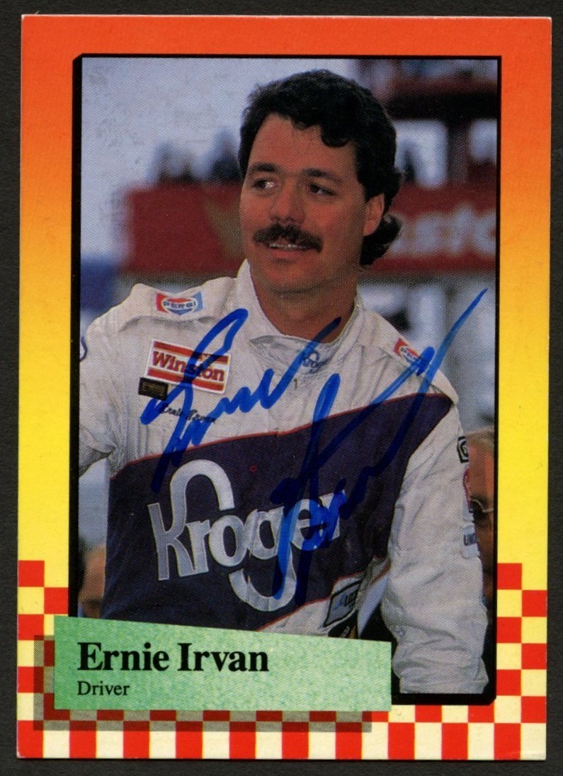 Ernie Irvan #2 signed autograph auto 1989 Maxx NASCAR Racing Trading Card