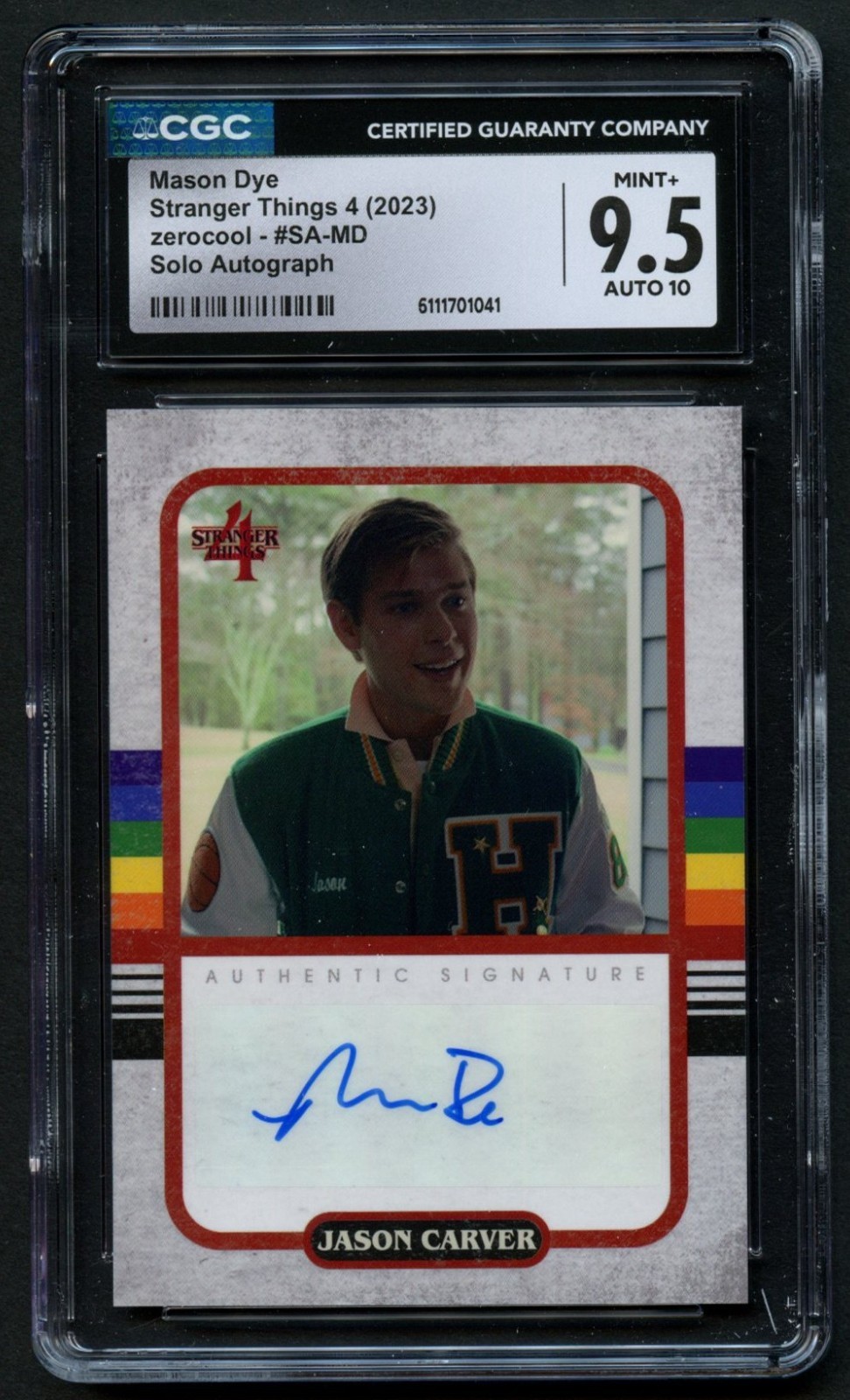 Mason Dye Stranger Things 4 Zerocool as Jason Carver CGC Grade 9.5