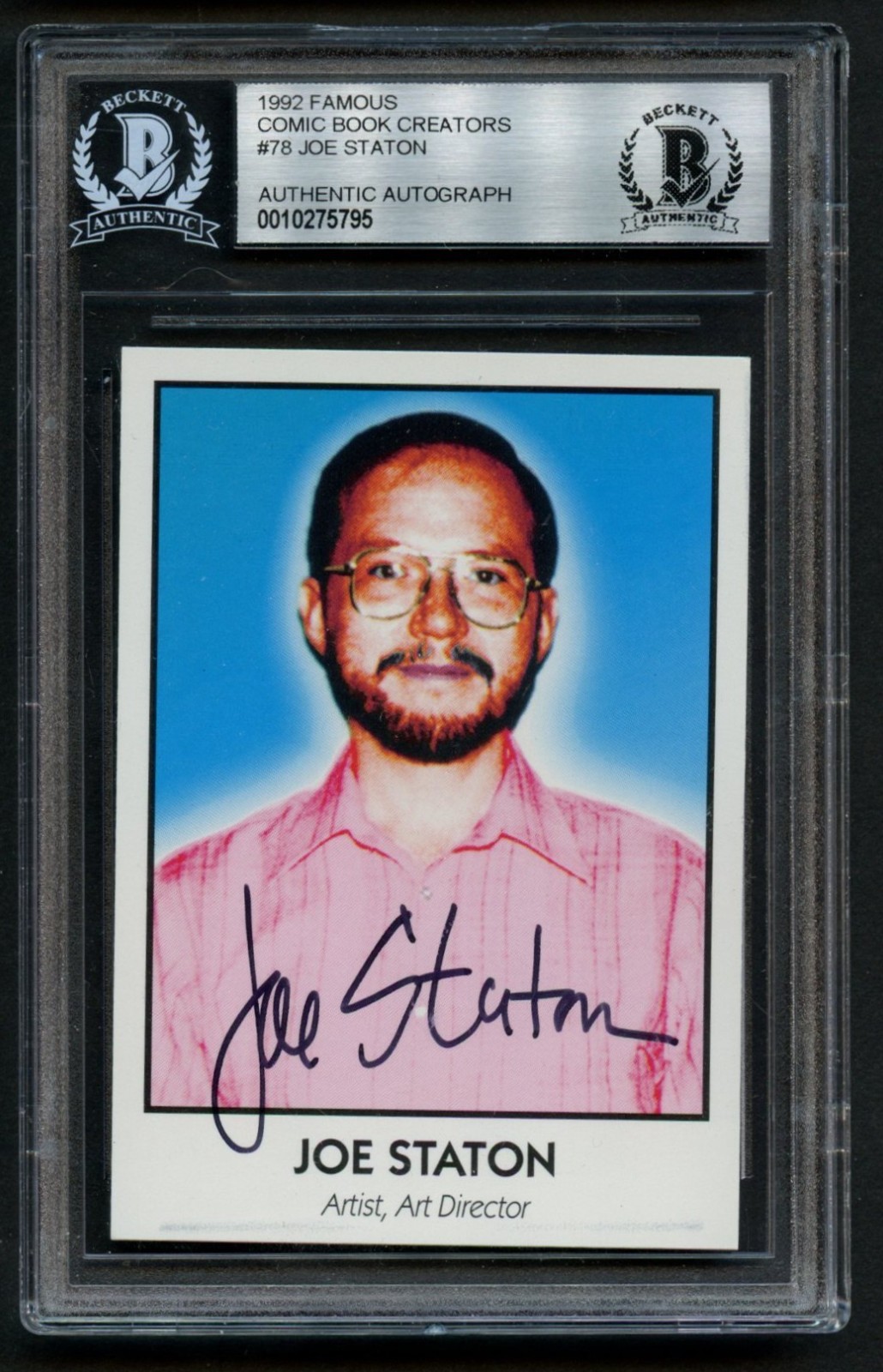 Joe Staton signed autograph 1992 Famous Comic Book Creators Business Card BAS