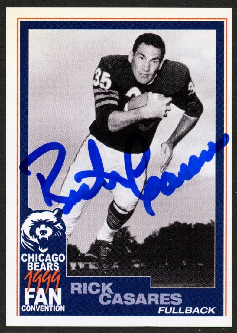 Rick Casares #35 signed autograph auto 1999 Chicago Bears Fan Convention Card