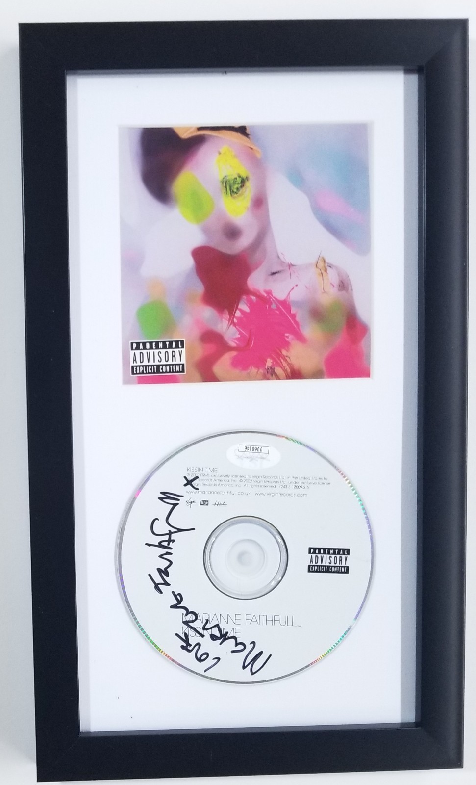 Marianne Faithfull hand SIGNED Kissin Time CD Framed Display A JSA COA Autograph