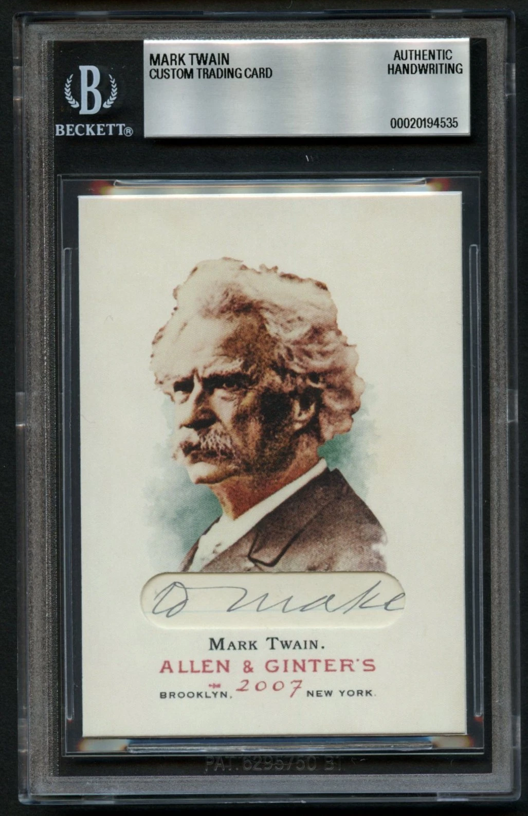 Mark Twain HANDWRITTEN WORD 