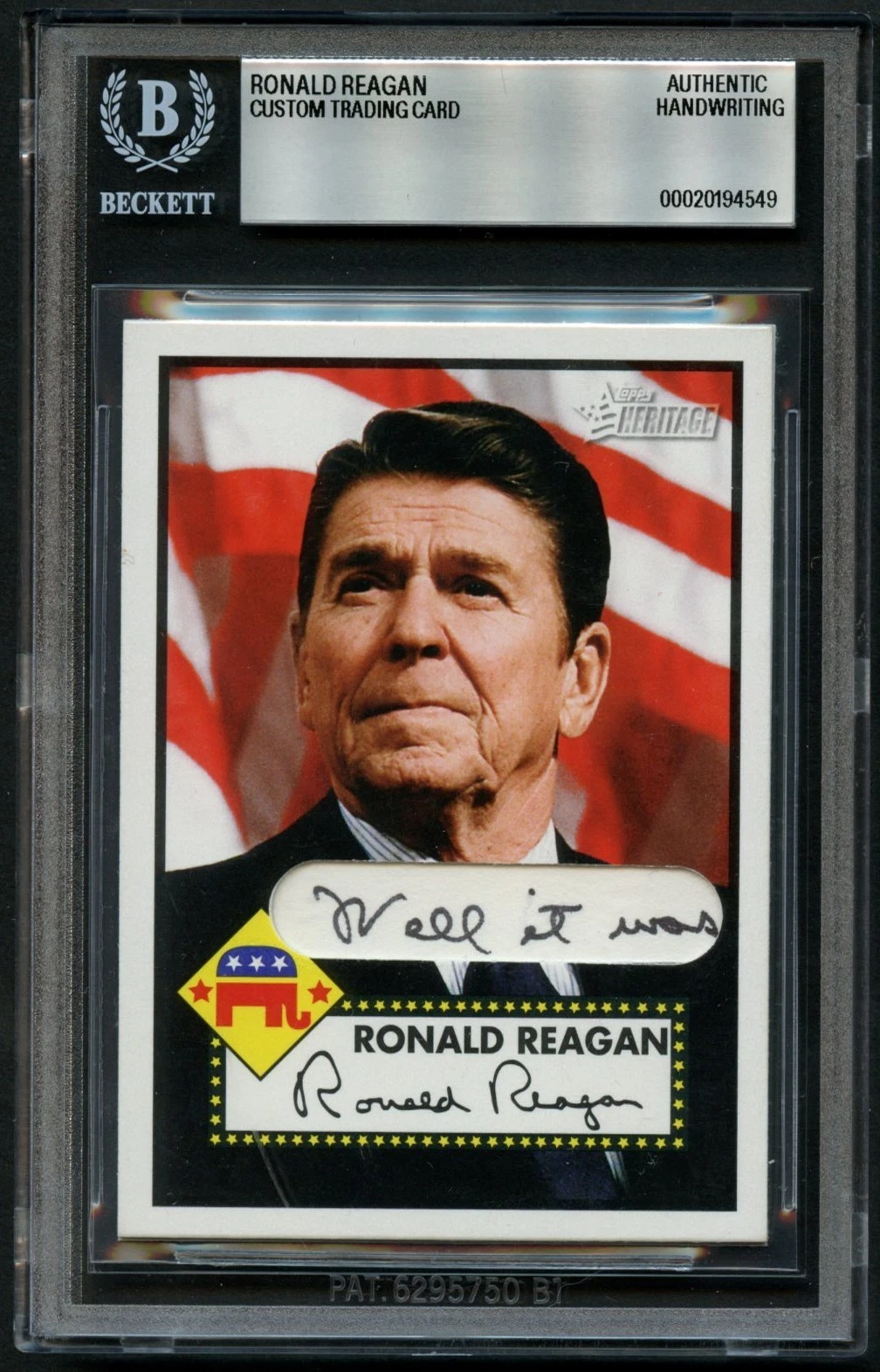 Ronald Reagan HANDWRITTEN WORDS 