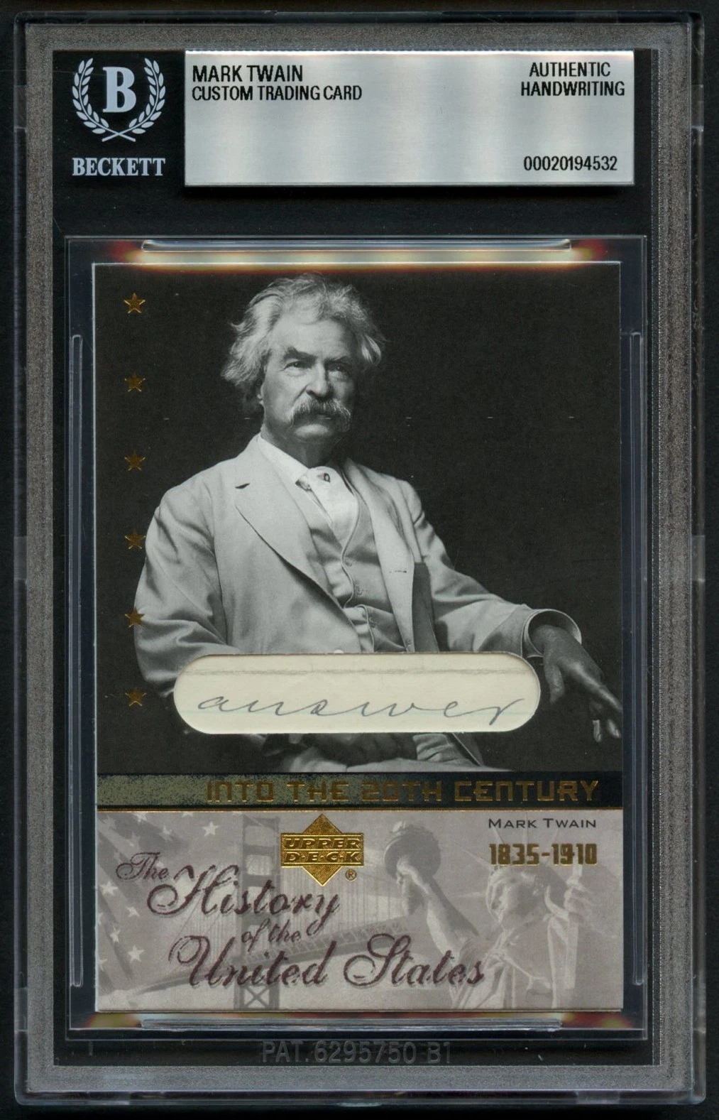 Mark Twain HANDWRITTEN WORD 