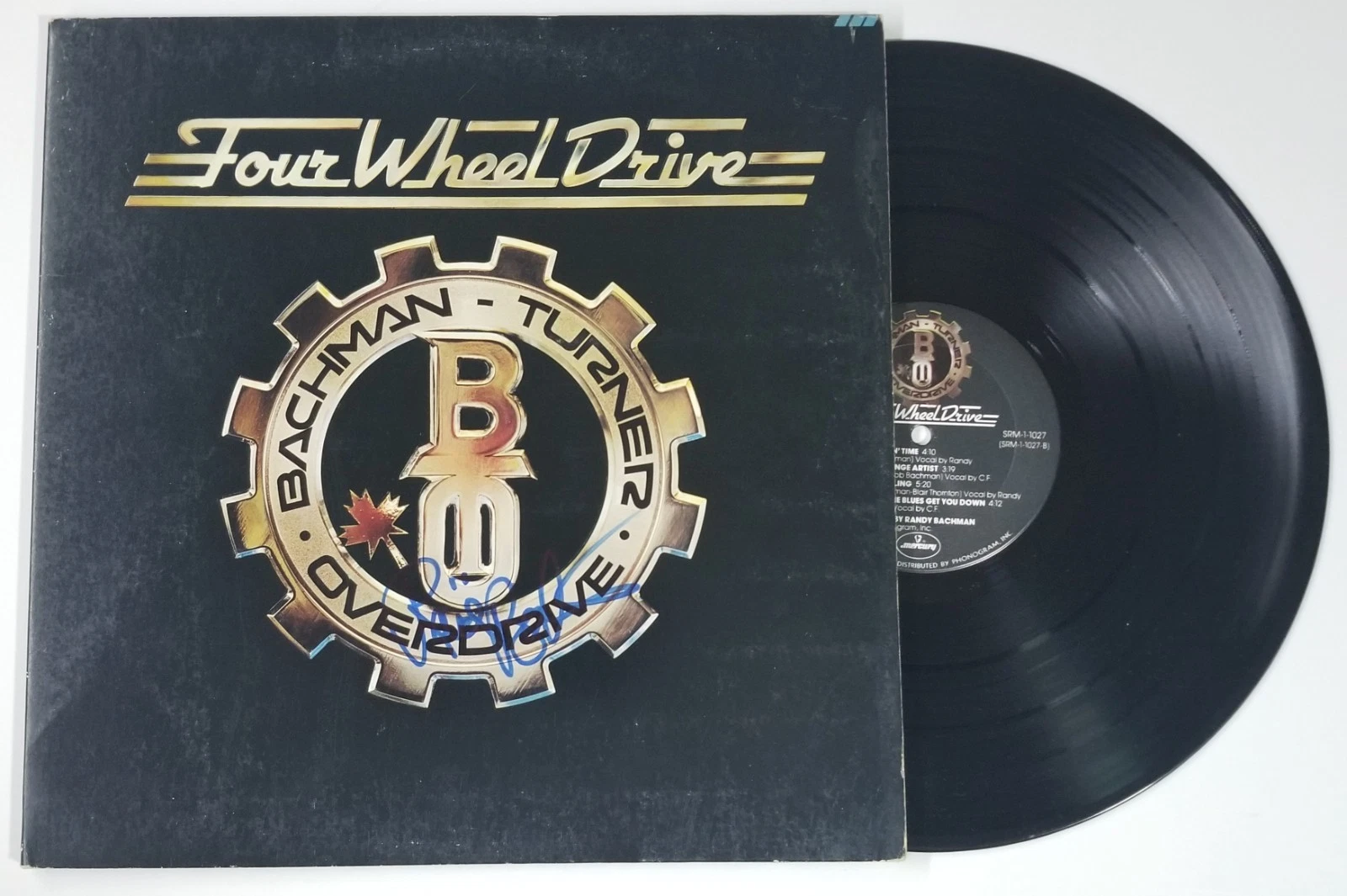 Randy Bachman of Bachman-Turner Overdrive BTO SIGNED Four Wheel Drive Vinyl COA