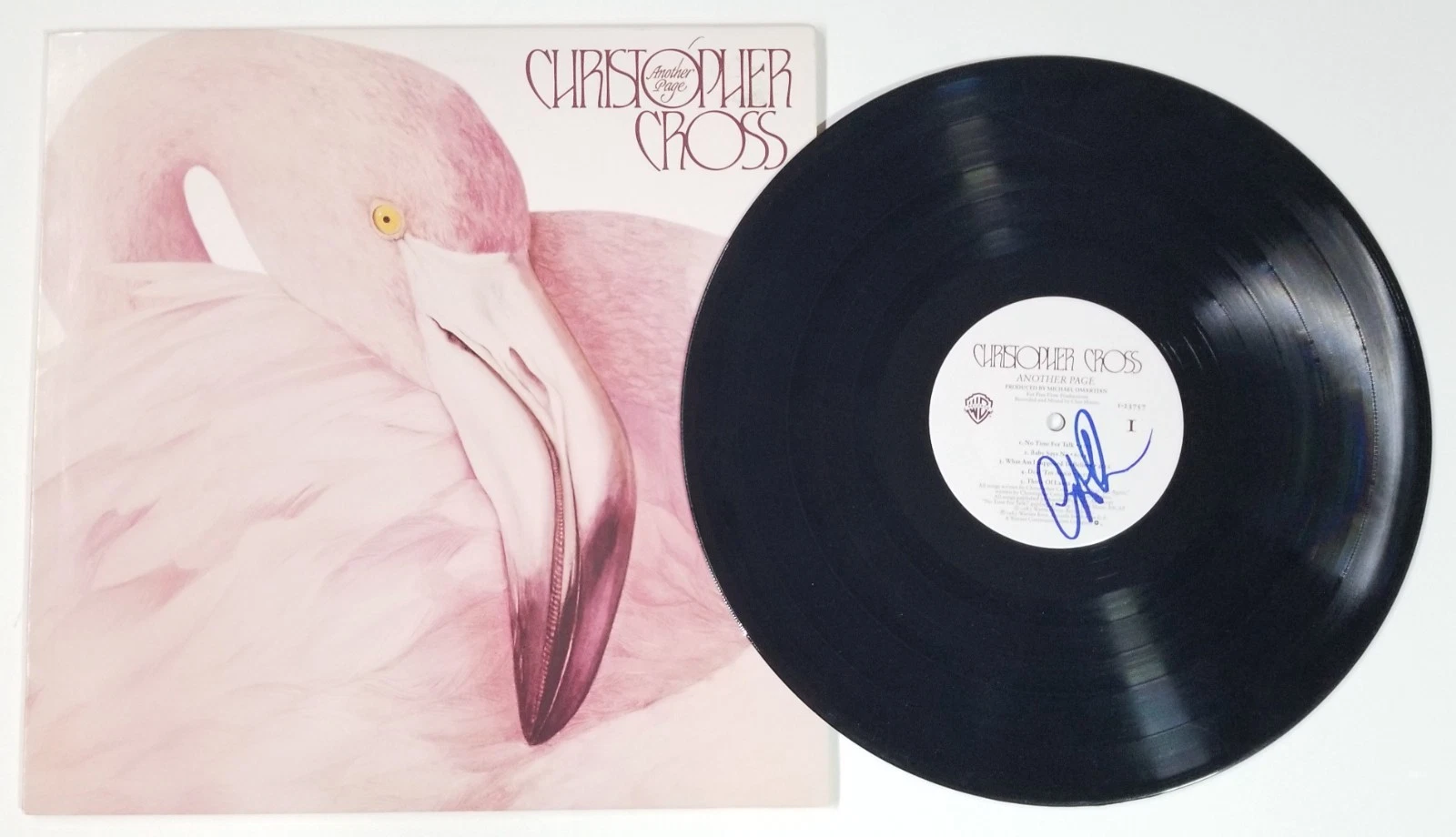 Christopher Cross REAL hand SIGNED Another Page Vinyl Record COA Autographed