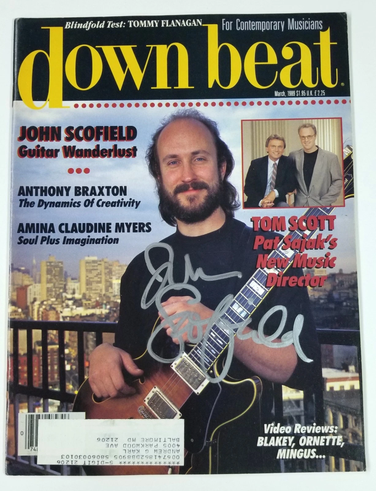 John Scofield REAL hand SIGNED 1989 Downbeat Magazine COA Autographed