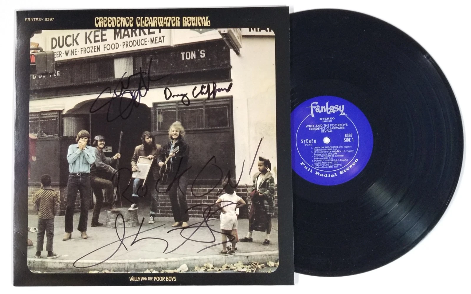 Creedence Clearwater Revival SIGNED Willy Poor Boys Vinyl COA John Fogerty +2