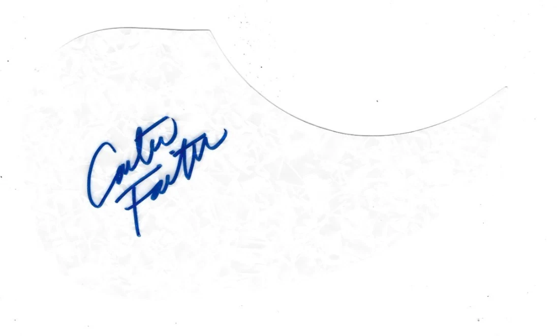 Carter Faith country REAL hand SIGNED Acoustic Guitar Pickguard COA Autographed