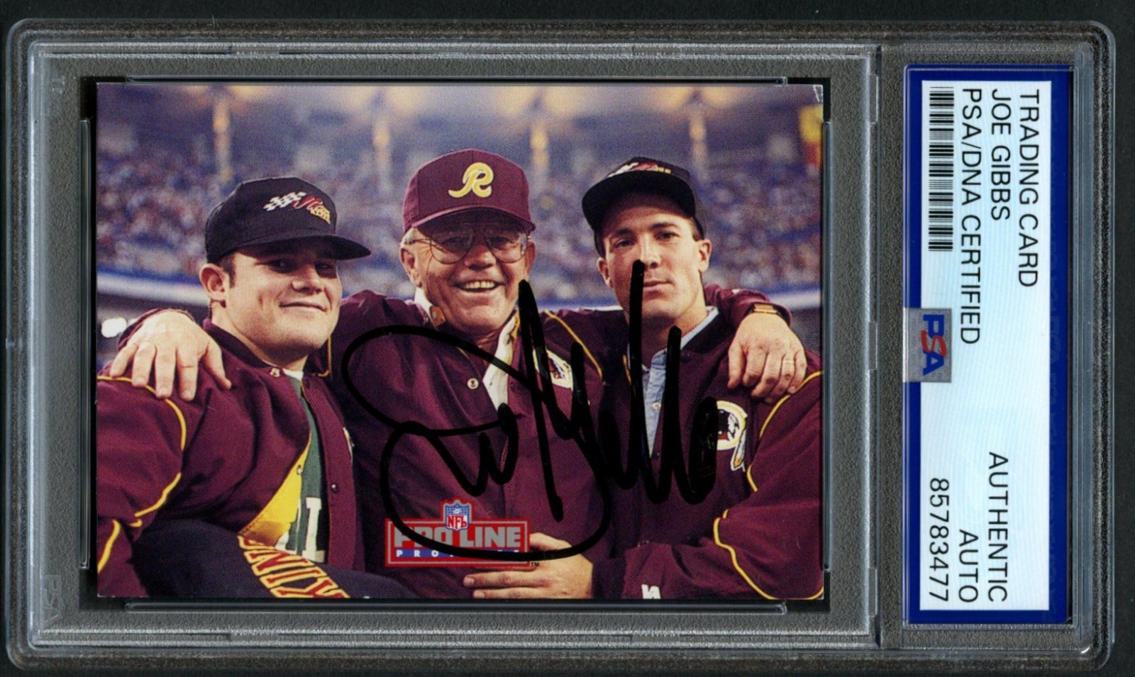 Joe Gibbs signed autograph Football Coach Washington Redskins 1992 Pro Set PSA