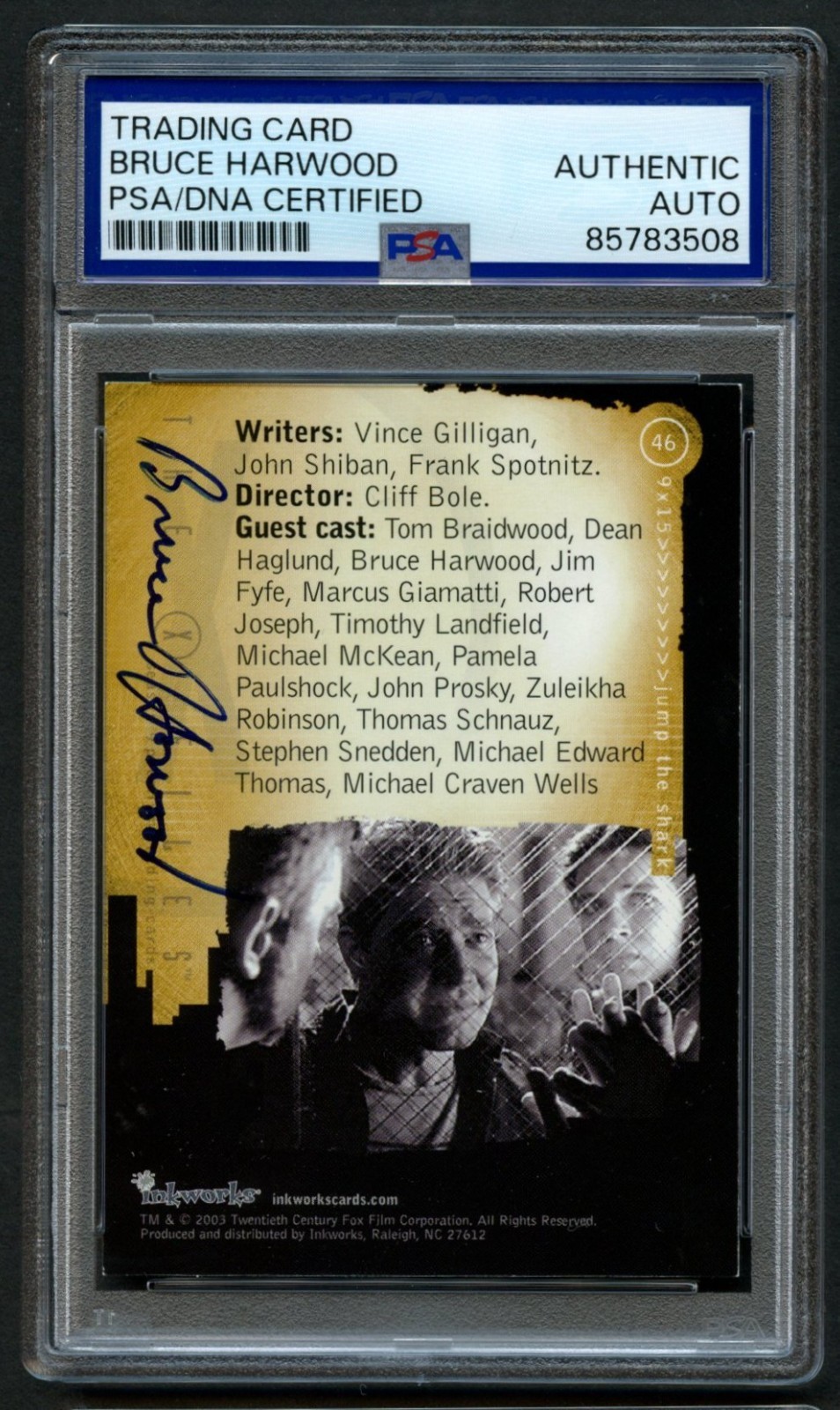 Bruce Harwood signed autograph auto Actor on X-files Trading Card PSA Slabbed