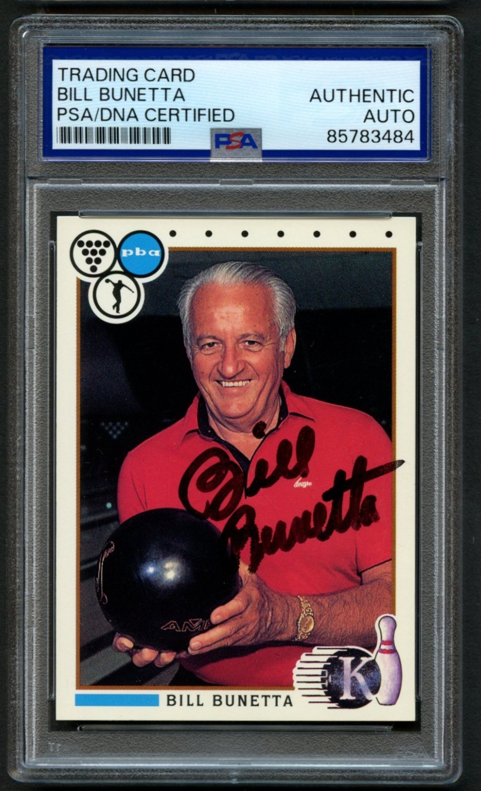 Bill Bunetta signed autograph auto 1990 Collect A Card Trading Card PSA Slabbed