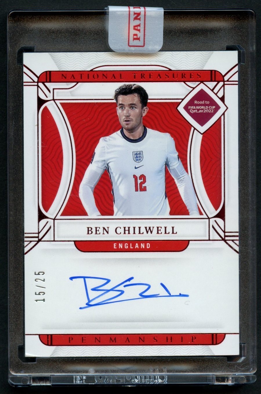 Ben Chilwell signed autograph 2022 Panini Signature Series Fabric /25