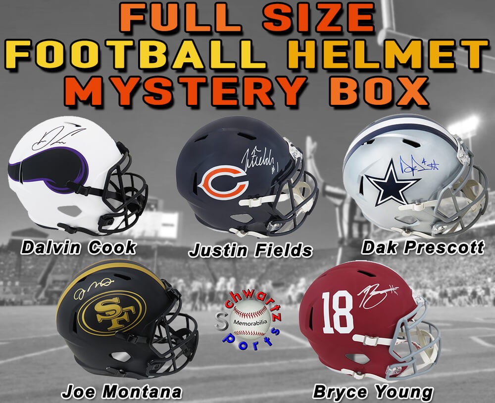 Schwartz Sports Football Star Signed Mystery Full Size Helmet – Series 27(LE/50)