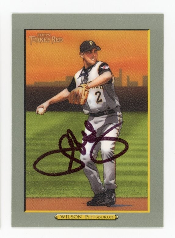 SIGNED BASEBALL CARD AUTO TOPPS TURKEY RED 2005 JACK WILSON PITTSBURGH PIRATES