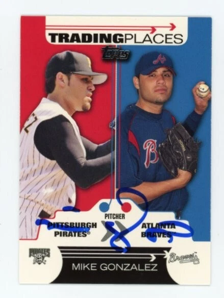 SIGNED BASEBALL CARD AUTO TOPPS 2007 MIKE GONZALEZ #TP23 PIRATES BRAVES
