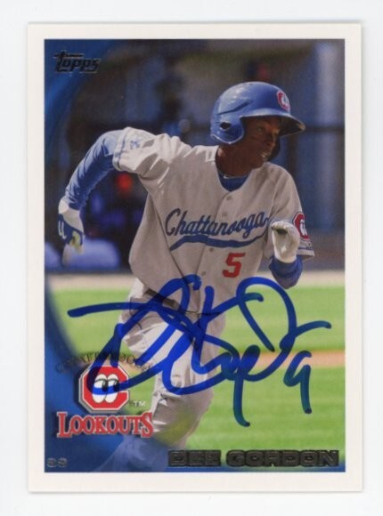 SIGNED BASEBALL CARD AUTO 2010 TOPPS PRO DEBUT DEE GORDON LA DODGERS #317 RC
