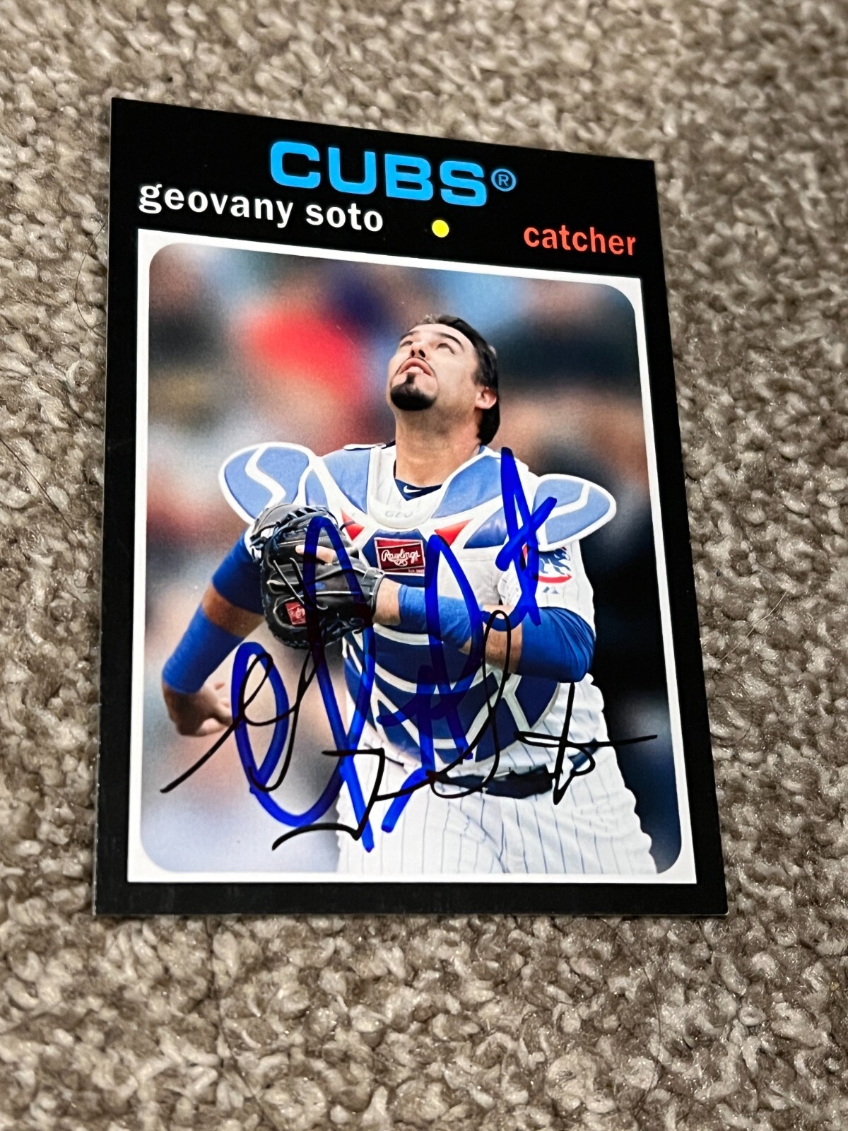 SIGNED BASEBALL CARD AUTO TOPPS ARCHIVES 2012 GEOVANY SOTO CHICAGO CUBS #52