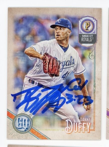 SIGNED BASEBALL CARD AUTO TOPPS GYPSY QUEEN 2018 DANNY DUFFY #172 KC ROYALS