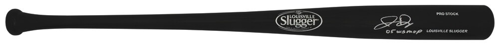 Jermaine Dye Signed Louisville Slugger Pro Black Baseball Bat w/WS MVP -(SS COA)