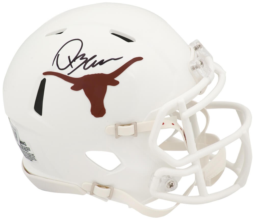 Quinn Ewers Signed Texas Longhorns Riddell Speed Mini Helmet  - (BECKETT COA)