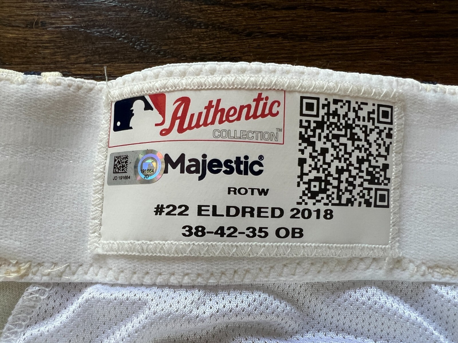 GAME USED ? ISSUED PANTS KANSAS CITY ROYALS TBTC MONARCHS 2018 CAL ELDRED