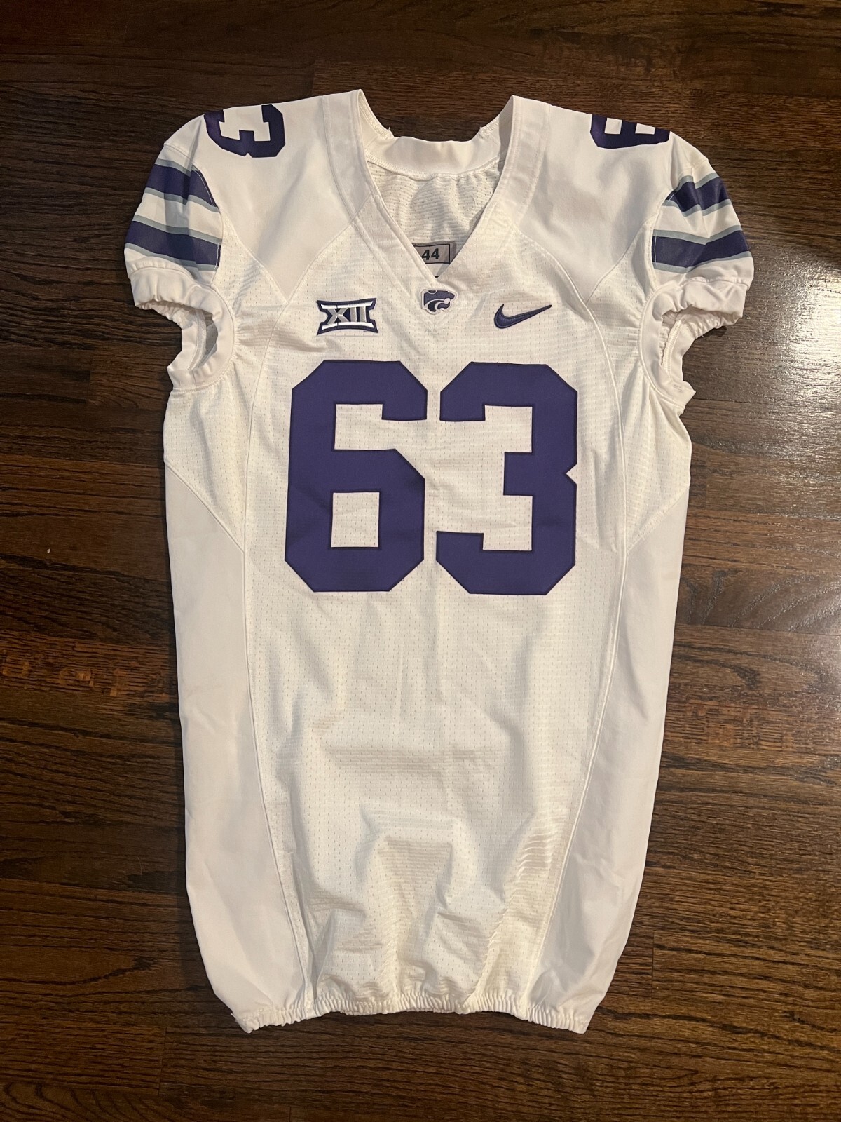 KANSAS STATE K-STATE KSU WILDCATS GAME USED COLLEGE NCAA FOOTBALL JERSEY #63