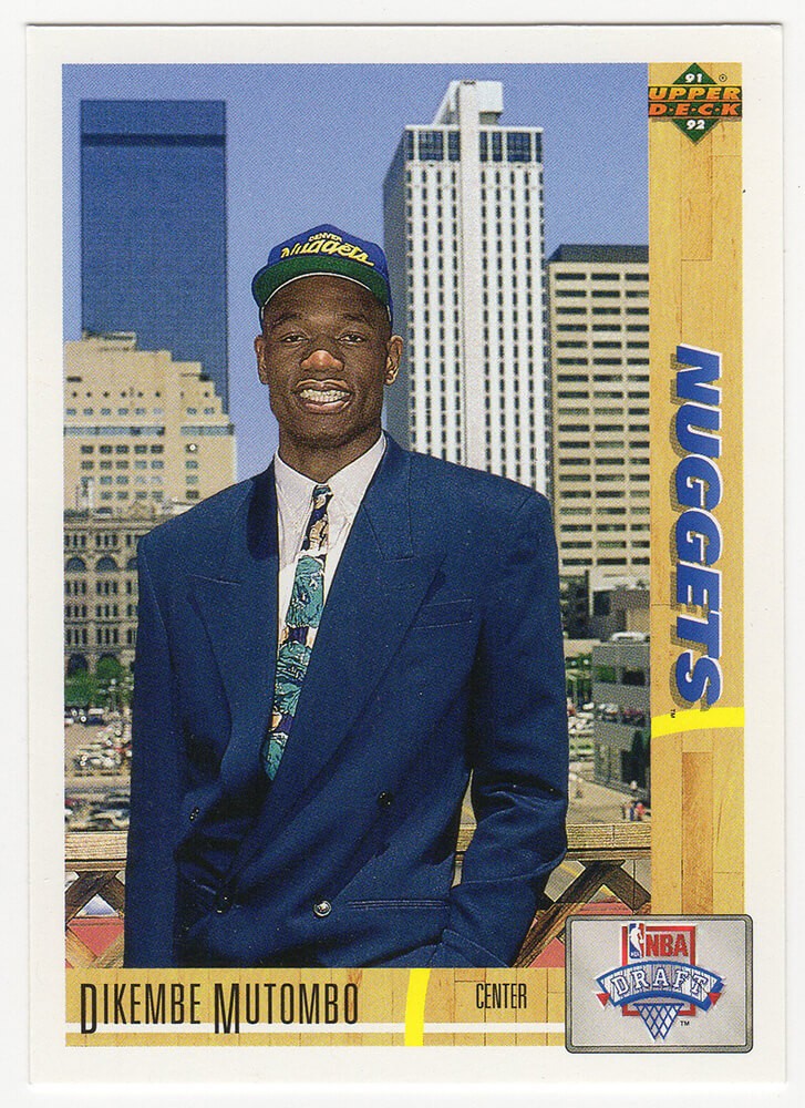 Dikembe Mutombo Nuggets 1991 Upper Deck ROOKIE RC Basketball Card #3 (Lot of 9)