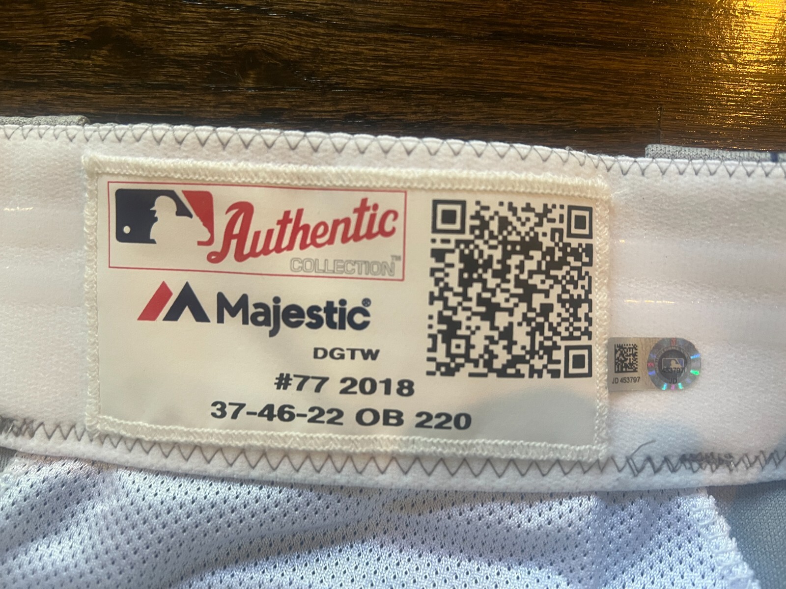 GAME USED ? ISSUED BASEBALL PANTS DETROIT TIGERS STARS TBTC 2018 JOE JIMENEZ