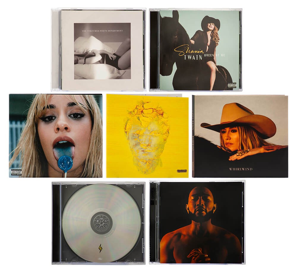 (Lot of 8) NEW Unsealed CDs - Taylor Swift, Ed Sheeran, John Legend, Shania- +4