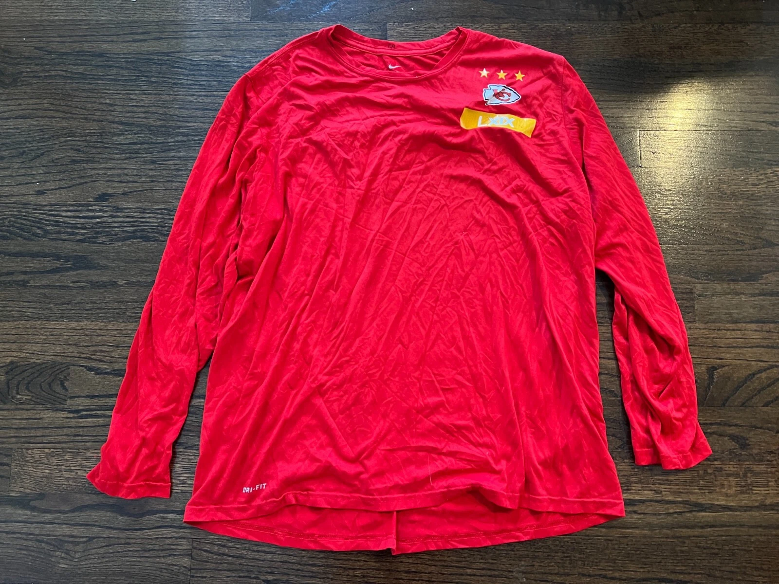 KANSAS CITY CHIEFS GAME USED ? TEAM ISSUED FOOTBALL SHIRT SIZE 3XL MIKE PENNEL