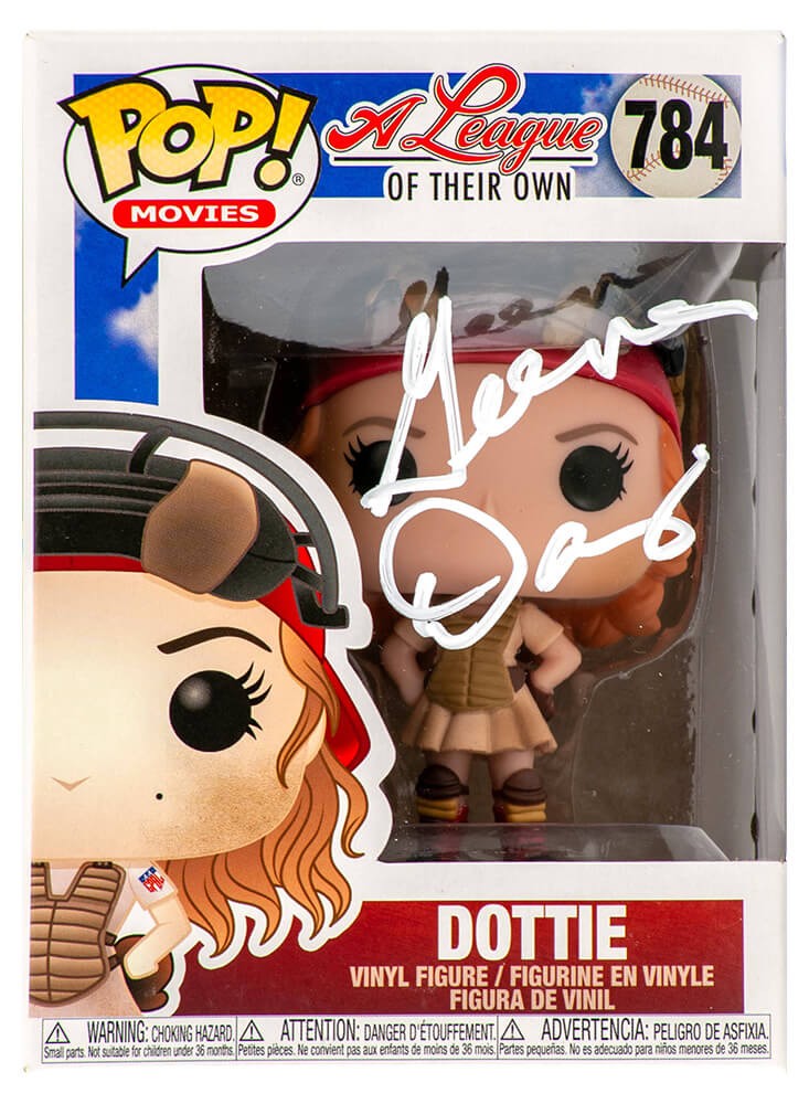 GEENA DAVIS SIGNED A LEAGUE OF THEIR OWN DOTTIE FUNKO POP #784 (WHITE) -(SS COA) COLLECTIBLE MEMORABILIA