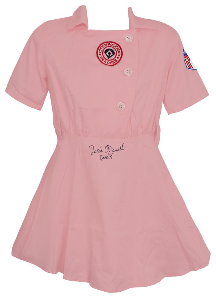 ROSIE O’DONNELL SIGNED PEACHES PINK COSTUME WOMEN’S JERSEY W/DORIS – (SS COA) COLLECTIBLE MEMORABILIA