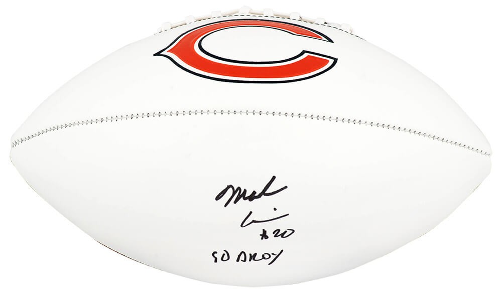 Mark Carrier Signed Bears Franklin White Logo Football w/90 D'ROY - (SS COA)