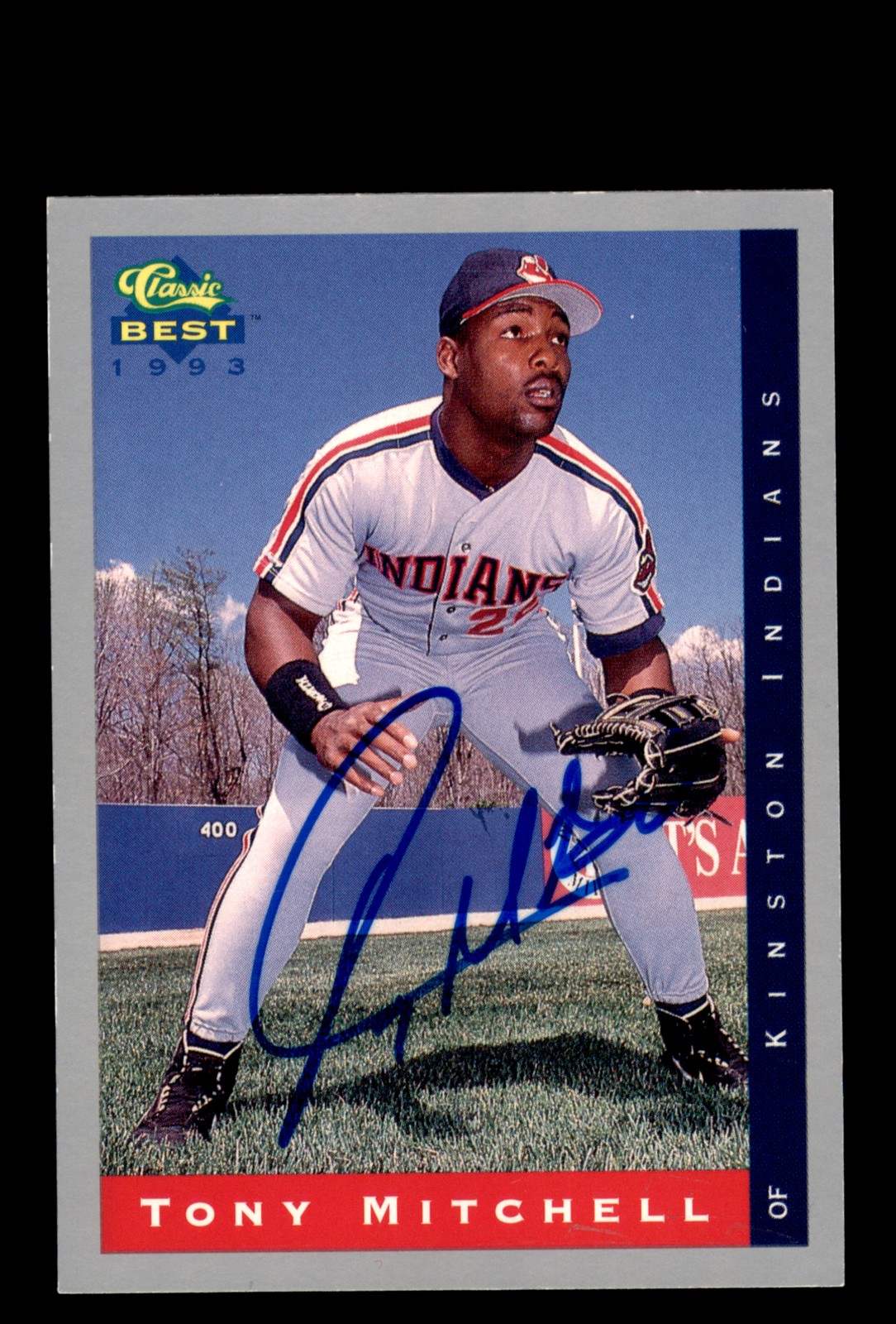 Signed Baseball Card Auto 1993 Classic Best #223 Tony Mitchell Kinston Indians