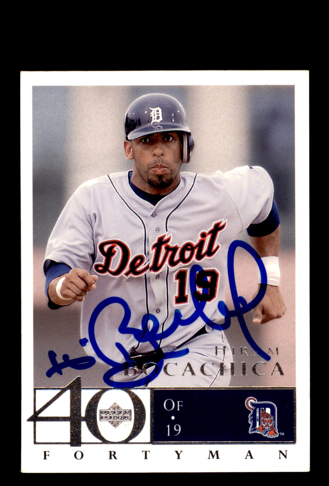 Signed Baseball Card Auto 2003 Upper Deck 40-Man #274 Hiram Bocachica Tigers