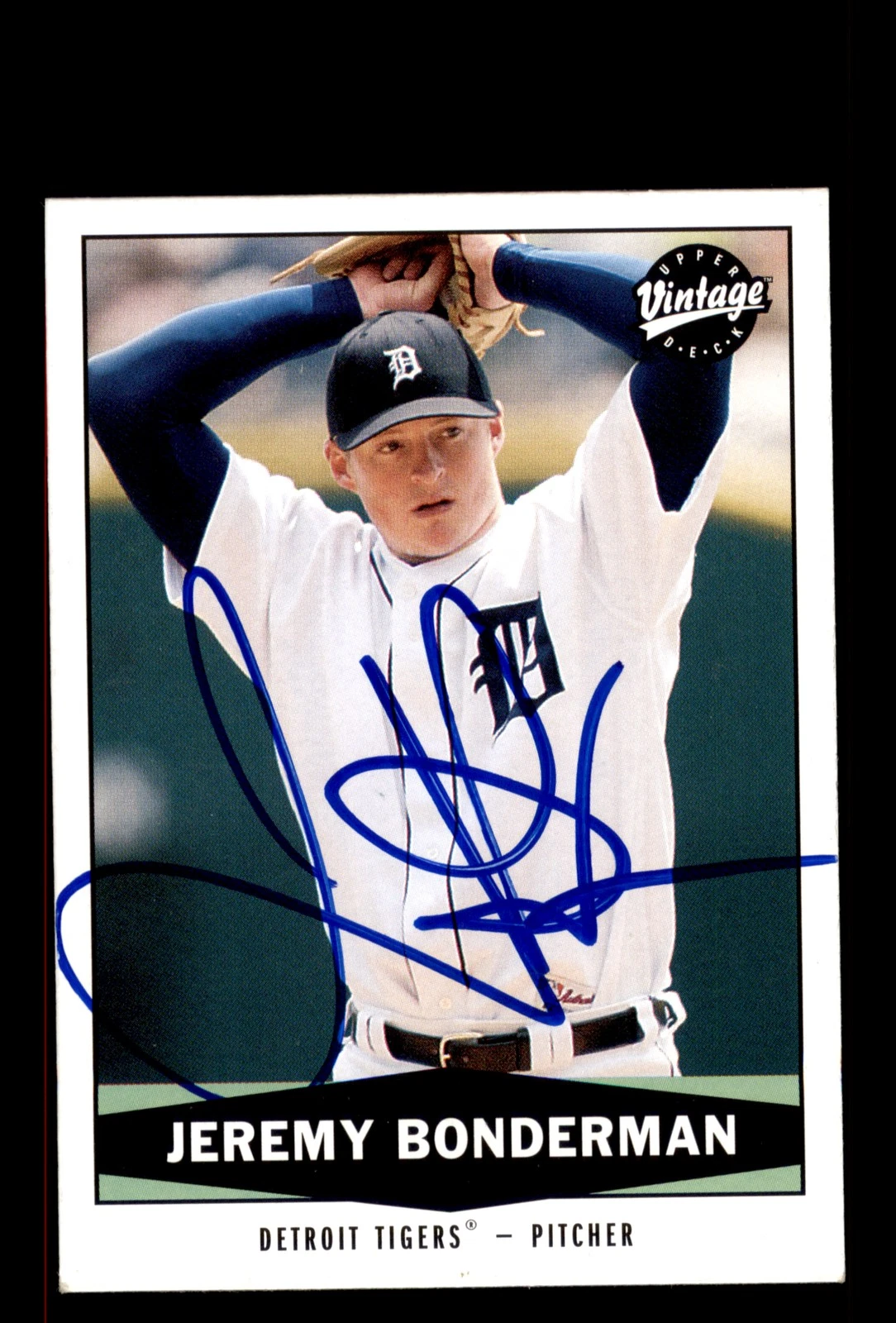 Signed Baseball Card Auto 2004 Upper Deck Vintage #350 Jeremy Bonderman Tigers