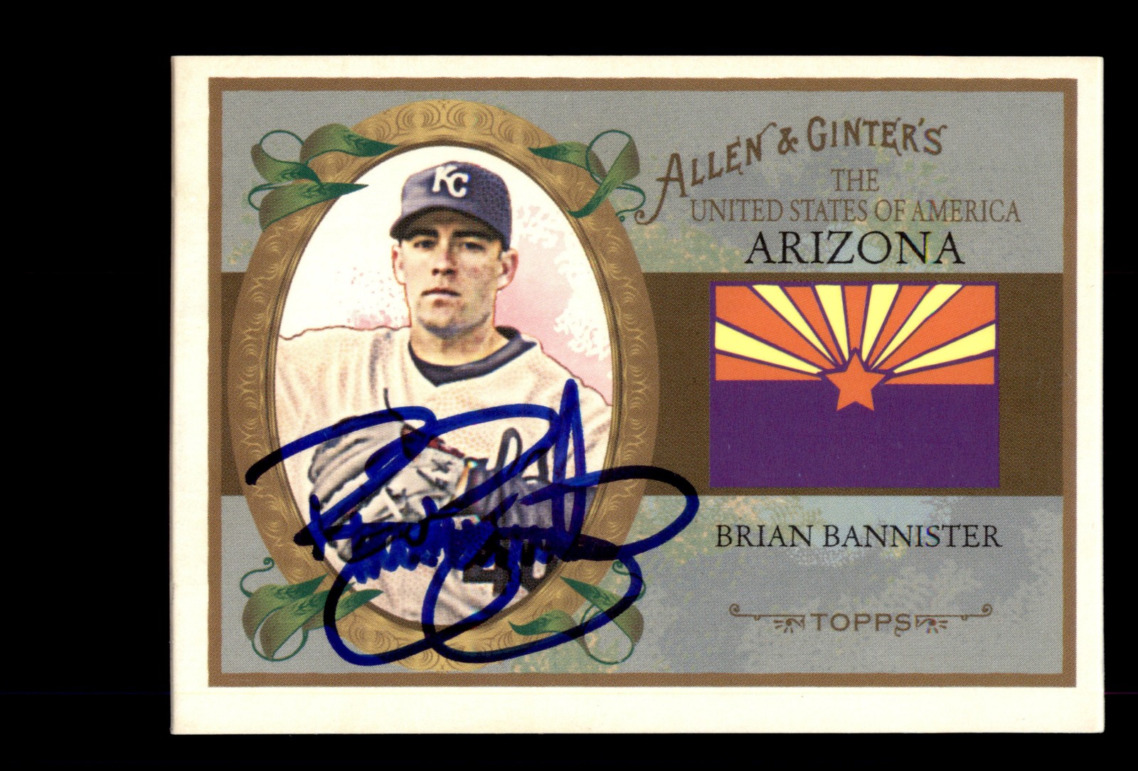 Signed Baseball Card Auto 2008 Allen & Ginter #US3 Brian Bannister State Royals