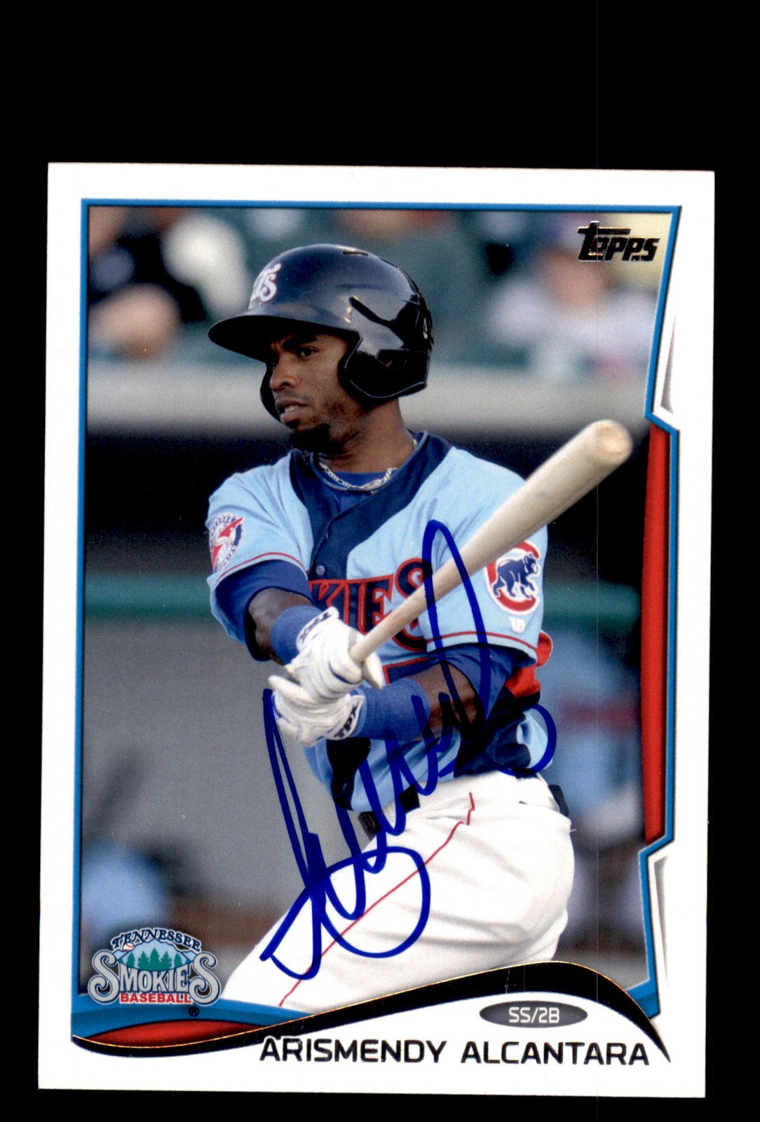 Signed Baseball Card Auto 2014 Topps Pro Debut #76 Arismendy Alcantara Cubs