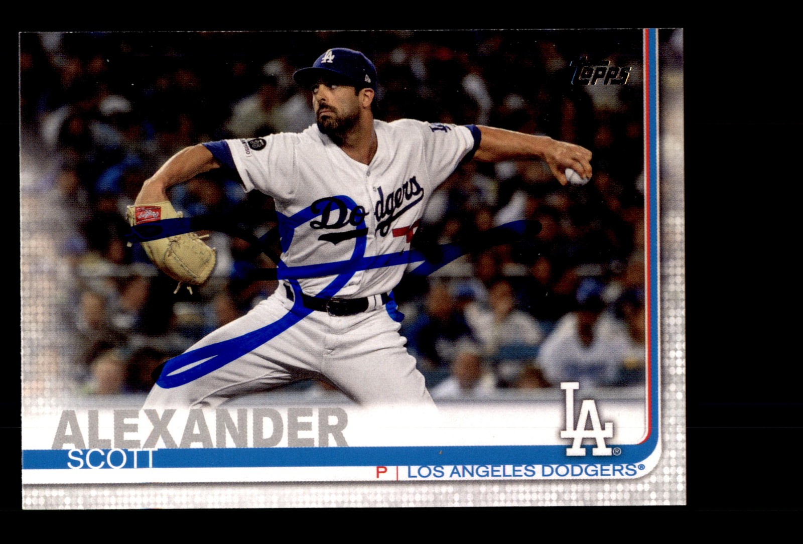 Signed Baseball Card Auto 2019 Topps #US162 Scott Alexander LA Dodgers
