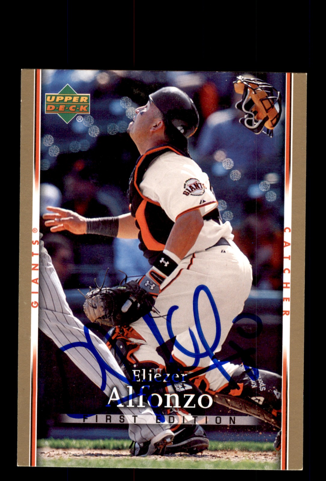 Signed Baseball Card Auto 2007 Upper Deck First Edition #279 Eliezer Alfonzo