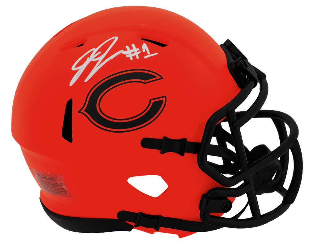 Jaylon Johnson Signed Bears RAVE Riddell Speed Mini Helmet (SCHWARTZ SPORTS COA)
