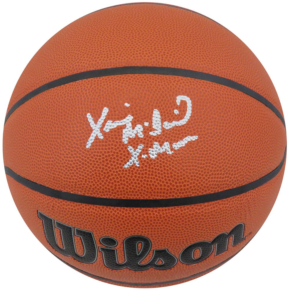 Xavier McDaniel Signed Wilson I/O NBA Basketball w/X-Man - (SCHWARTZ COA)