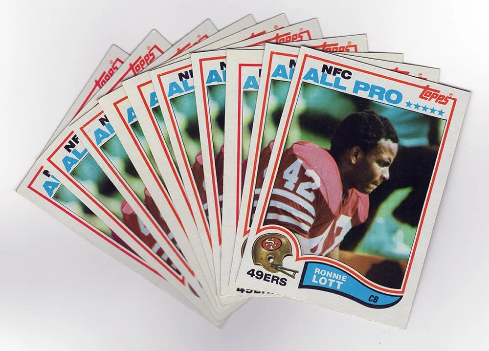 Ronnie Lott San Francisco 49ers 1982 Topps ROOKIE RC Card #486 - (Lot of 10)
