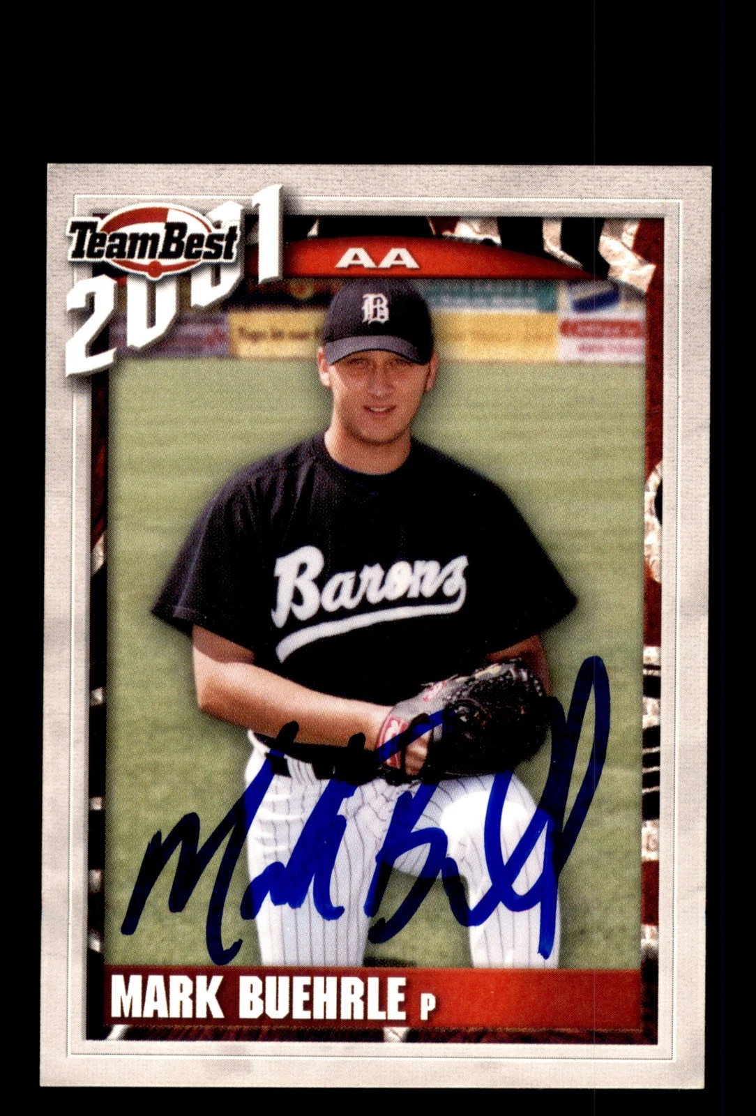 Signed Baseball Card Auto 2001 Team Best #18 Mark Buehrle RC White Sox