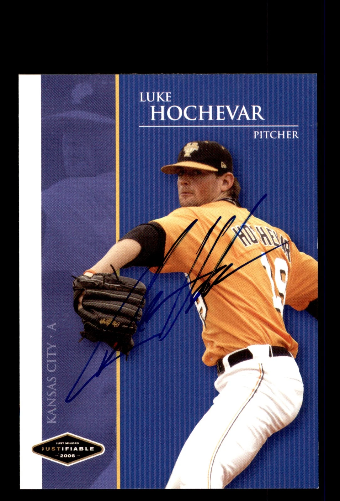 Signed Baseball Card Auto 2006 Justifiable #JF-13 Luke Hochevar KC Royals