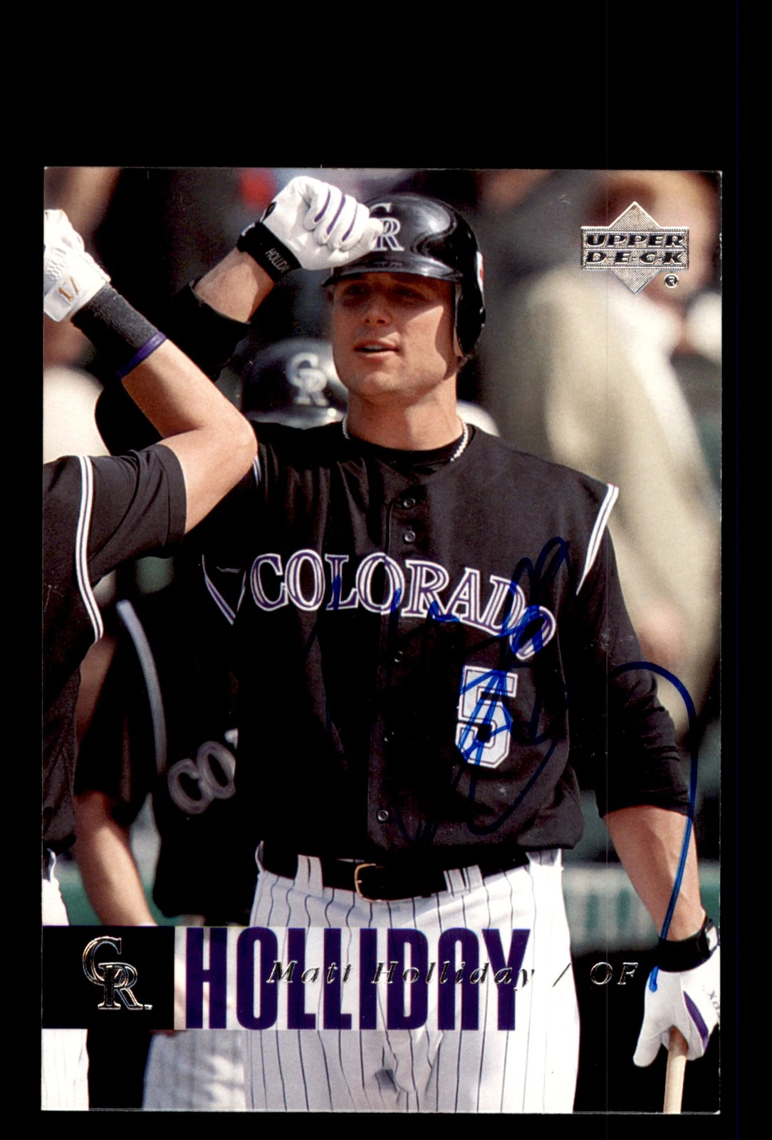 Signed Baseball Card Auto 2006 Upper Deck #167 Matt Holliday Colorado Rockies