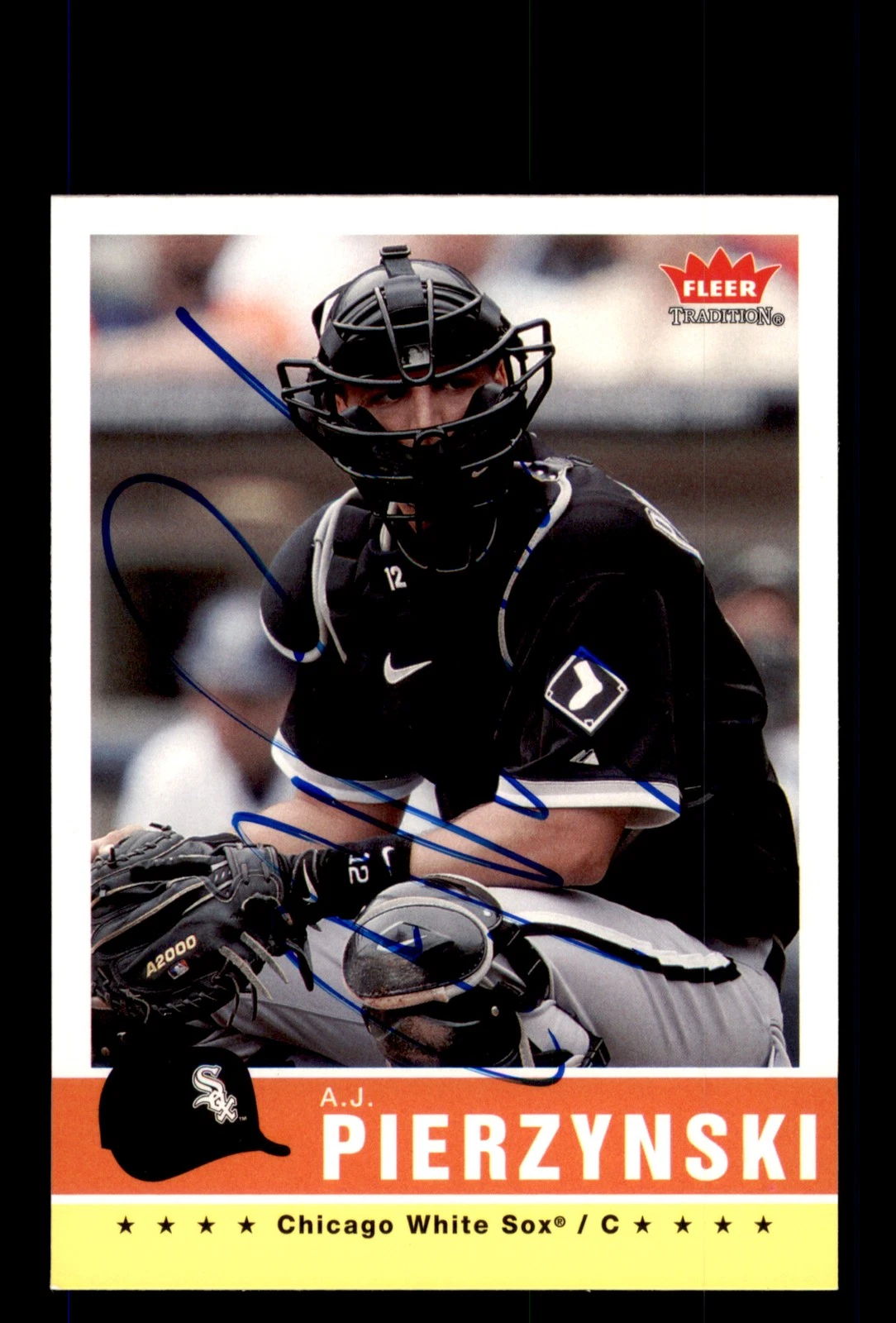 Signed Baseball Card Auto 2006 Fleer Tradition #191 A.J. Pierzynski White Sox
