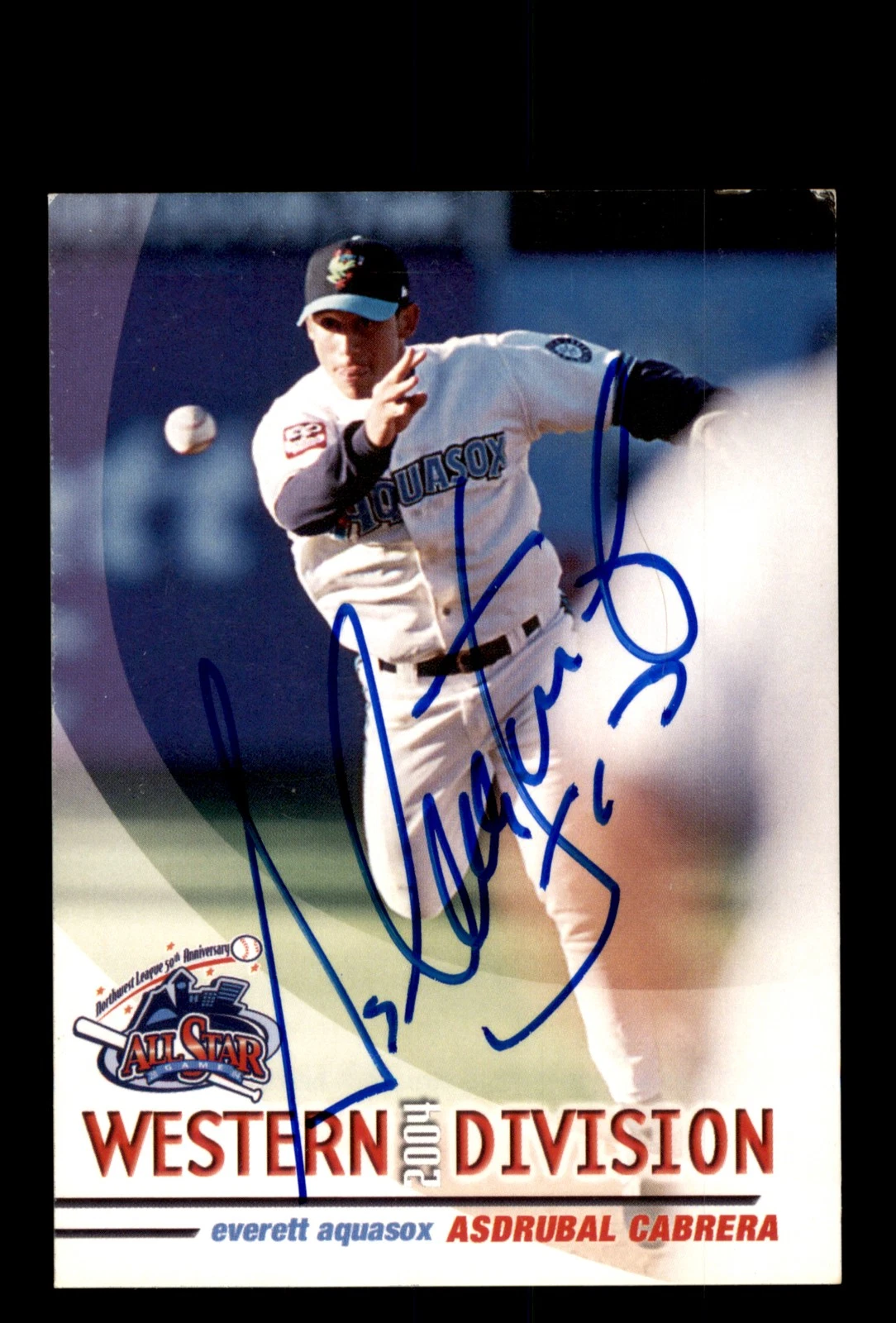 Signed Baseball Card Auto 2004 Northwest League All-Stars Asdrubal Cabrera