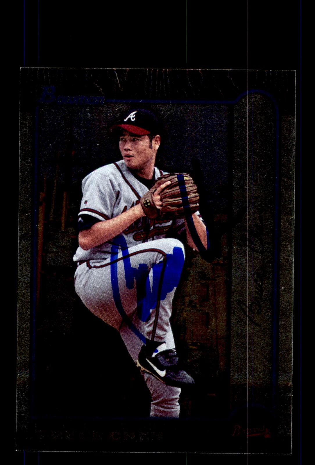 Signed Baseball Card Auto 1999 Bowman #71 Bruce Chen Braves International